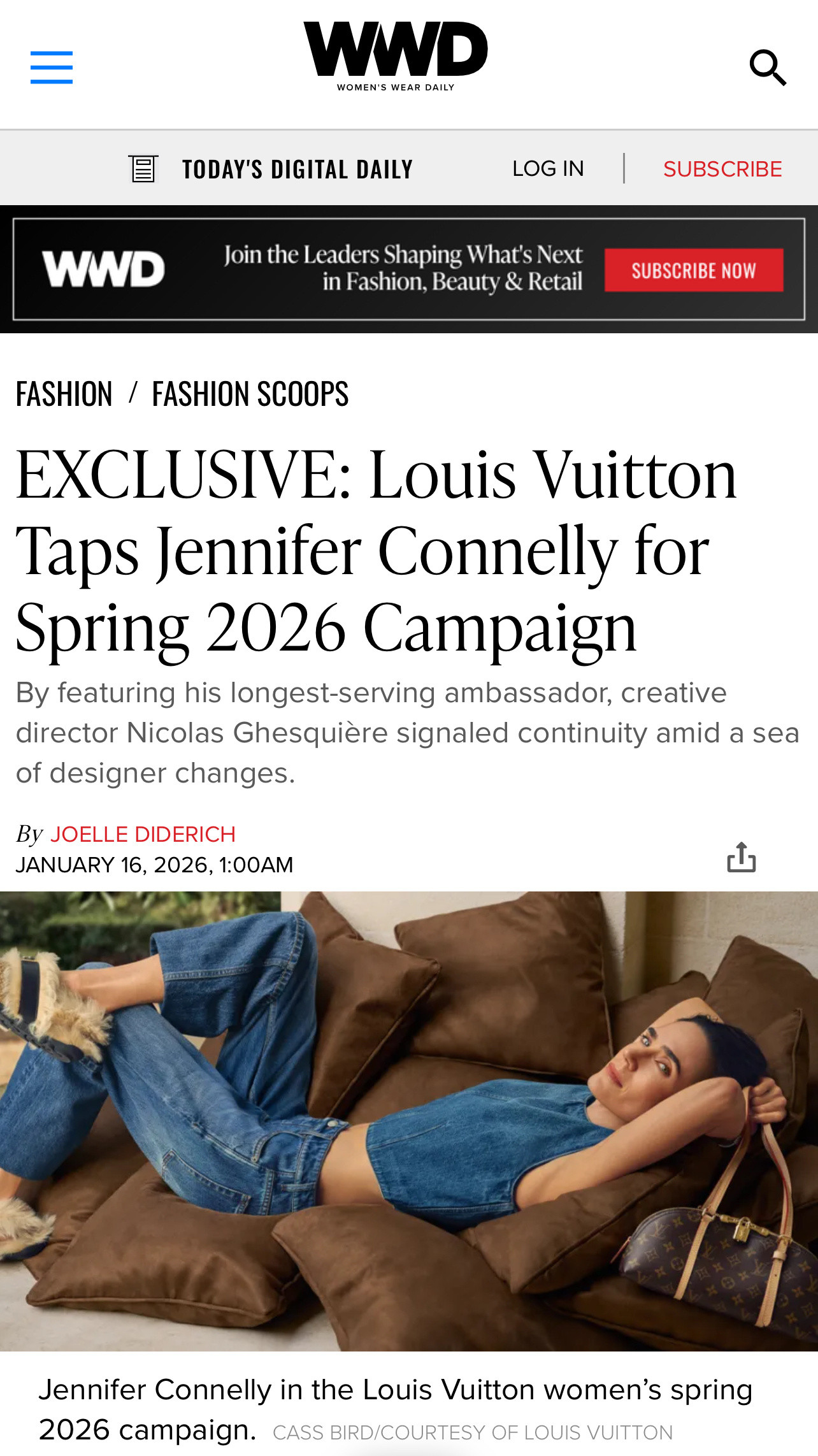 AsCampaign|LouisVuittonS/S2026WWD率