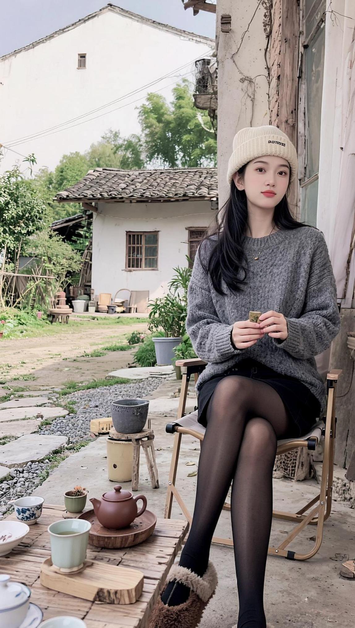 AI田园甜美写真抖音ai创作