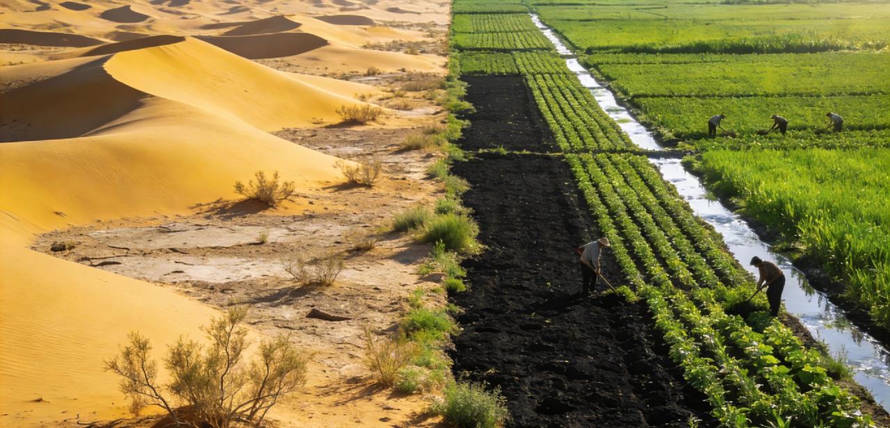 向塔克拉玛干腹地挺进，让沙漠变绿洲，干就完了塔克拉玛干，死