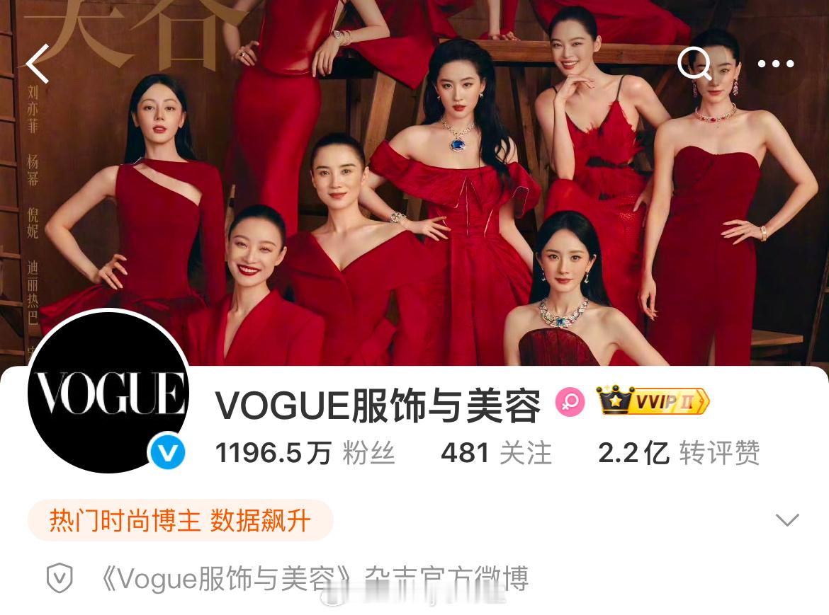 VOGUE官博背景换成了女星群封，马思纯一点边都没露，谁为她发声​​
