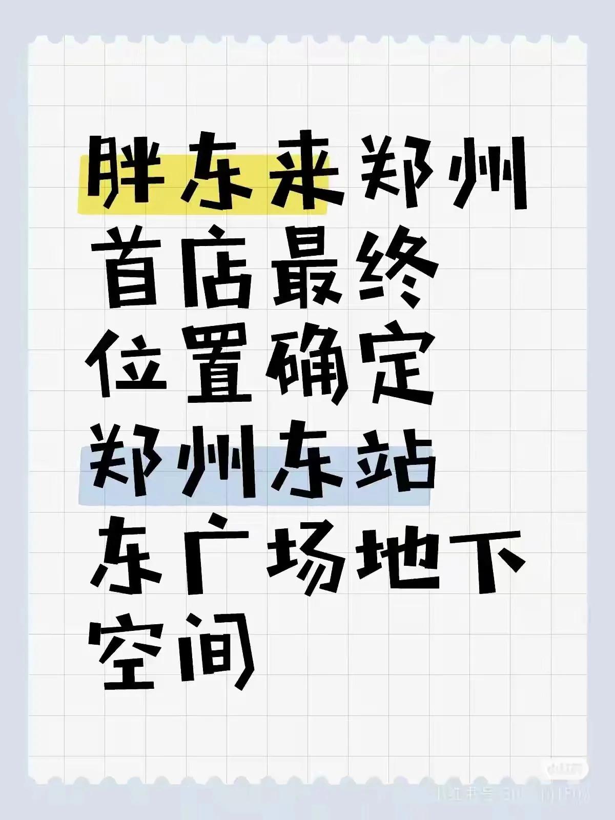 绿博、奥体不是呼声最高，最适宜的胖首店必选地吗？咋就又选到郑州东站东广场地下空