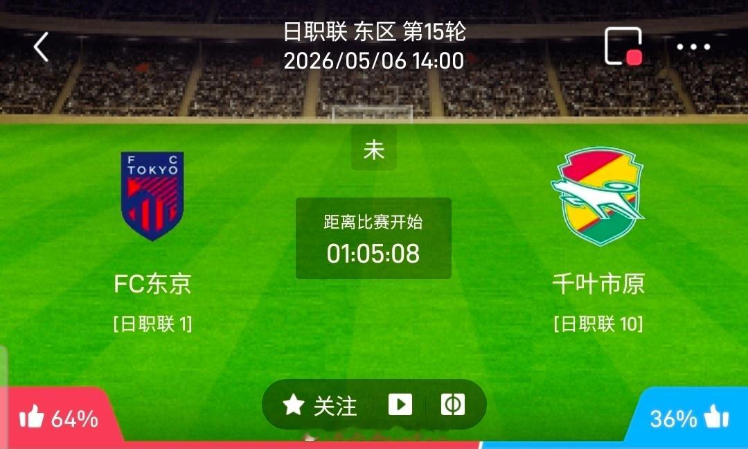 【北单】周三28日职方向：FC东京vs千叶市原日职FC东京VS千叶市原比赛