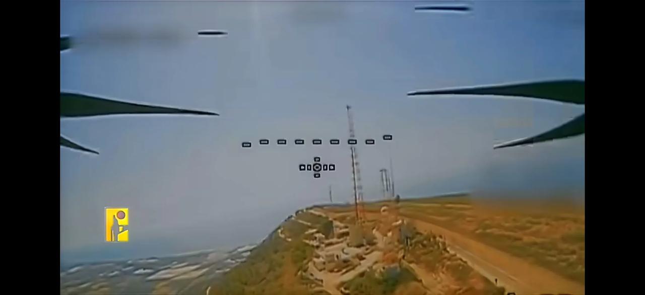 黎巴嫩真主党使用FPV，在黎以边境阿拉姆山地区击中以军一处据点的仓库。面对真主