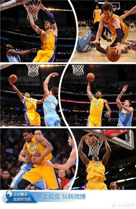 【NBA常规赛：掘金97-103湖人】2012年4月14日，NBA常规赛，科比连