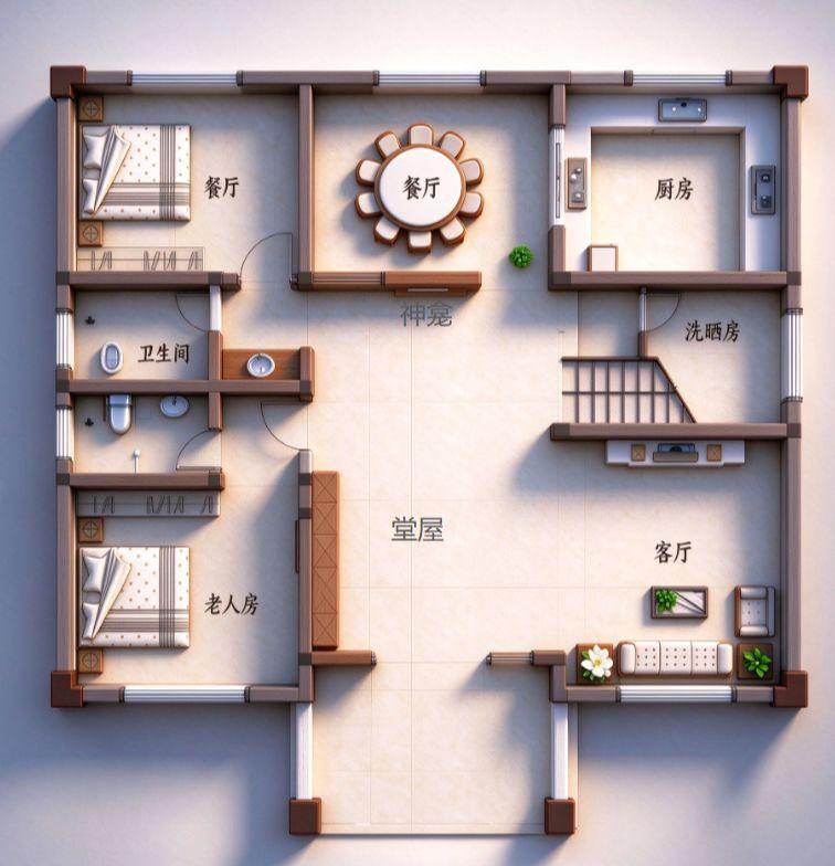农村两层半自建房必选款户型图。农村自建房农村自建别墅别墅设计别墅
