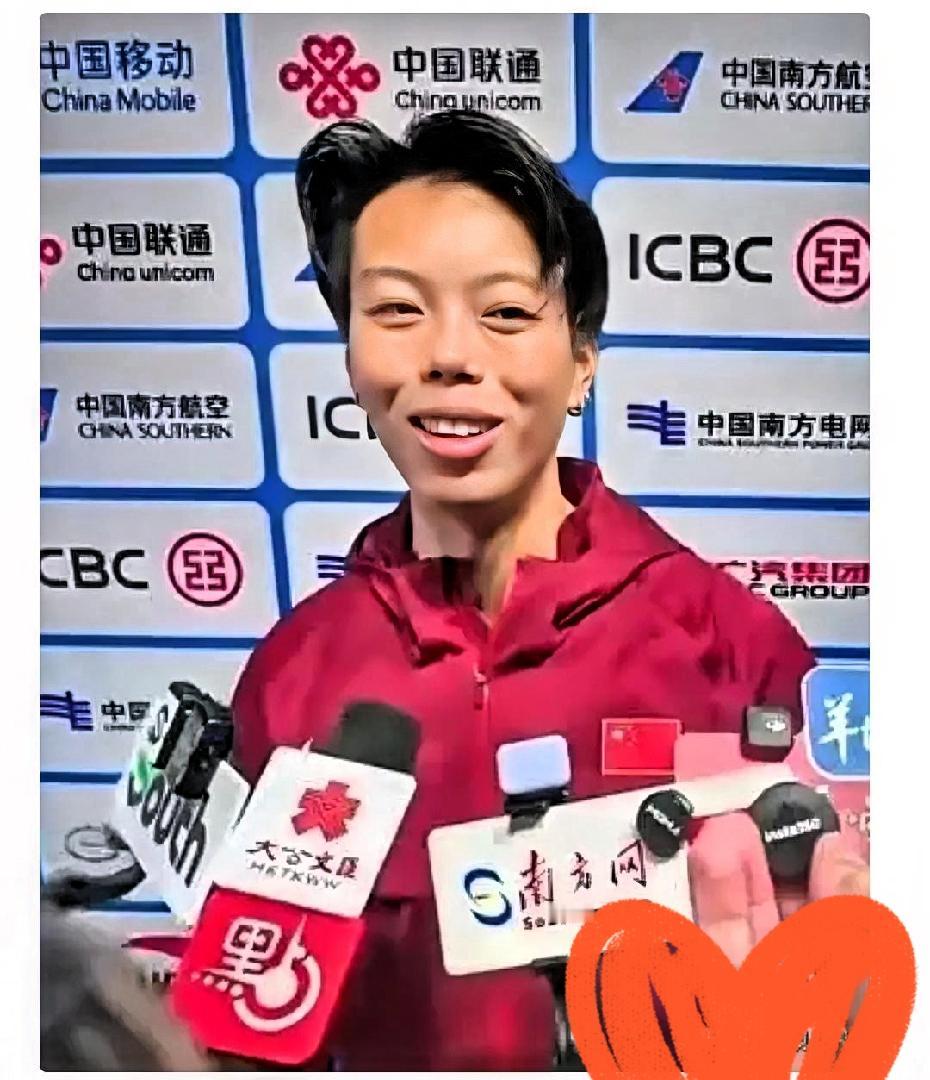 当28岁的刘静杨被问到为什么能打败吴燕妮时？她是这样回答的:她表示：“我也