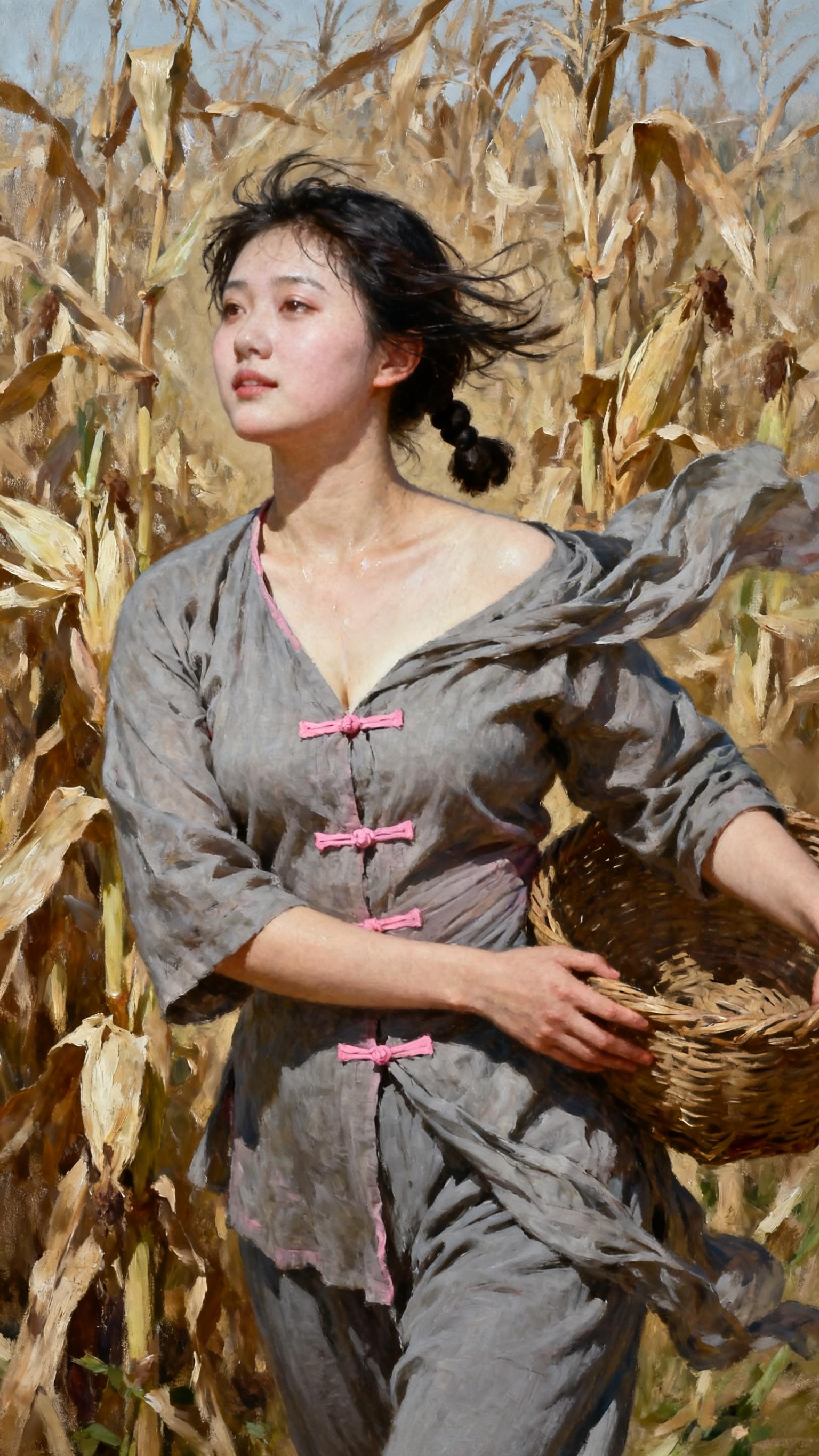 复古文艺 油画题材 大自然的馈赠