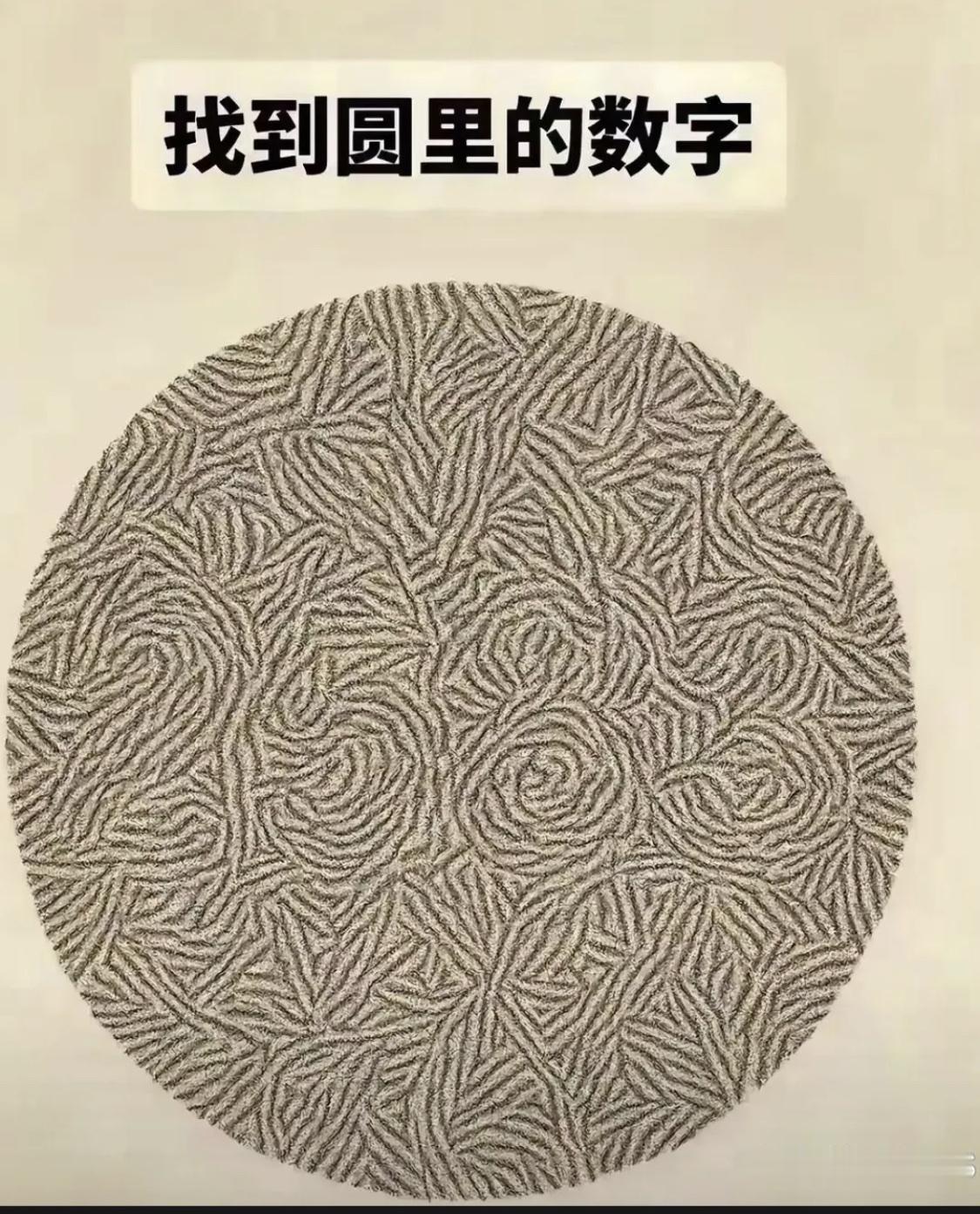 能看出圆里的数字说明你还年轻，看不出来说明你已经老了[呲牙笑]