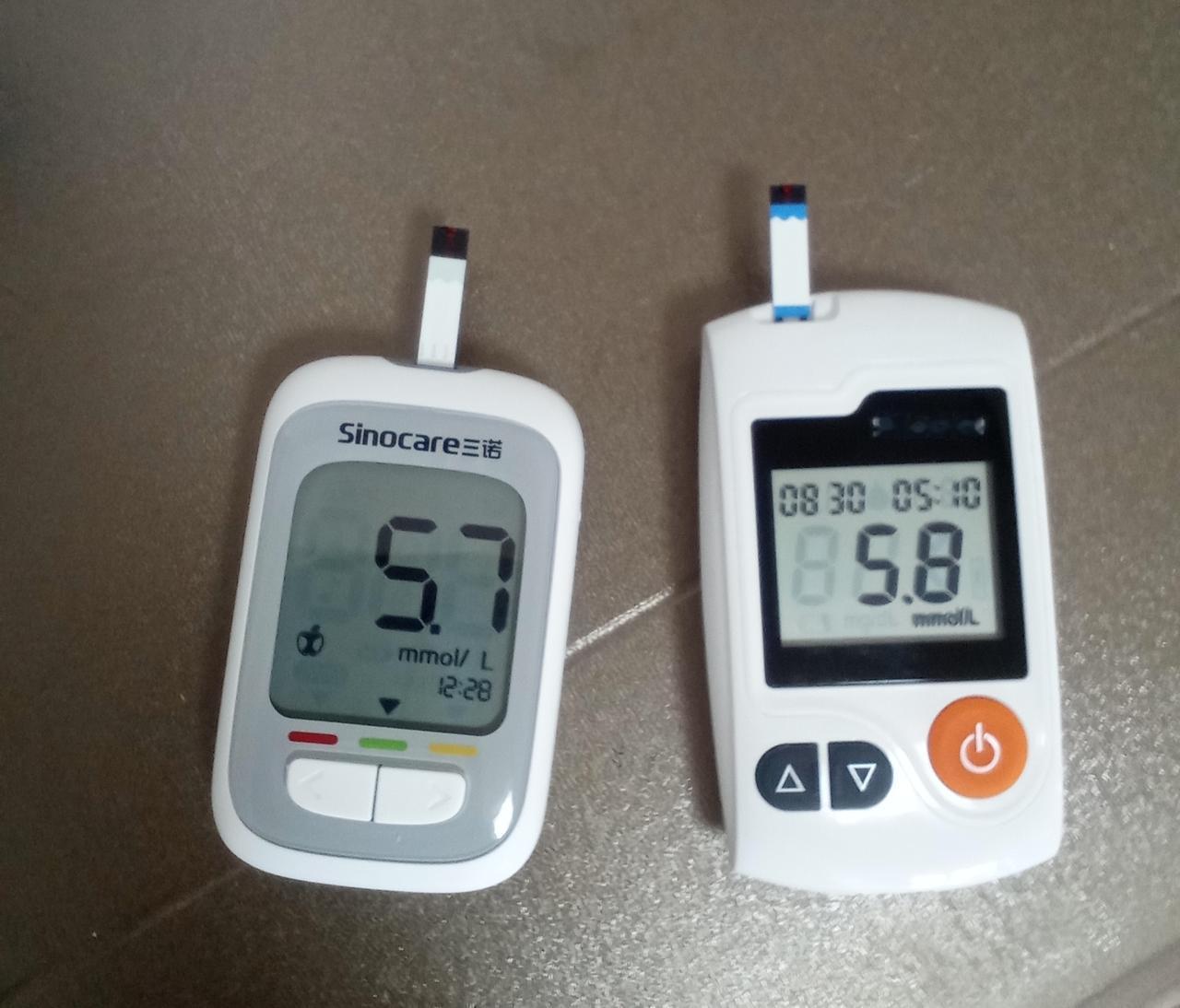 两个惊讶。好久没测空腹血糖了，今天早晨在老伴儿的督促下测了一下。用了两个三诺血