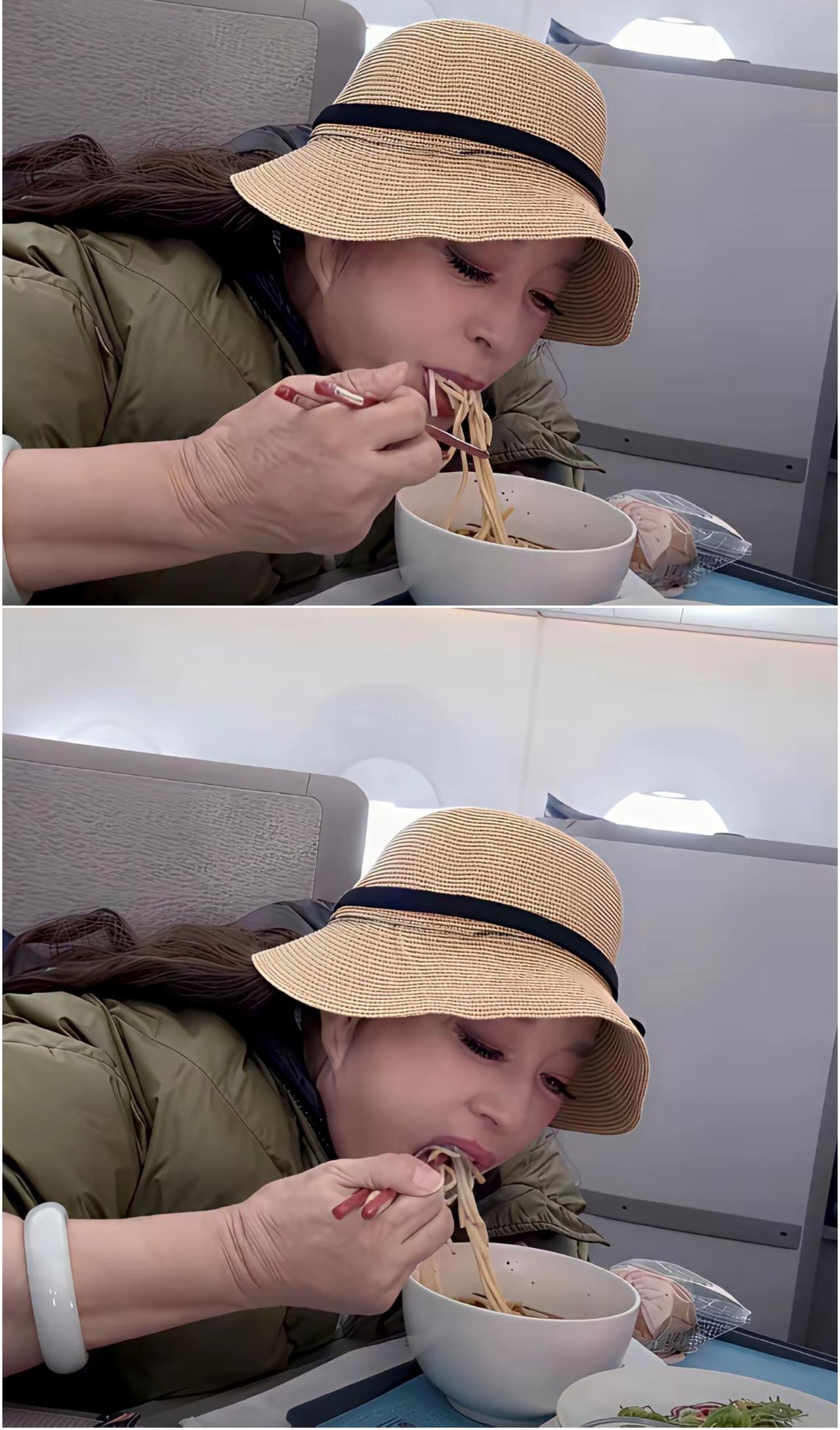 庆奶身体倍棒儿，吃嘛嘛香，感觉这一碗面条根本都不够她吃，说实话，这食量连我一个三