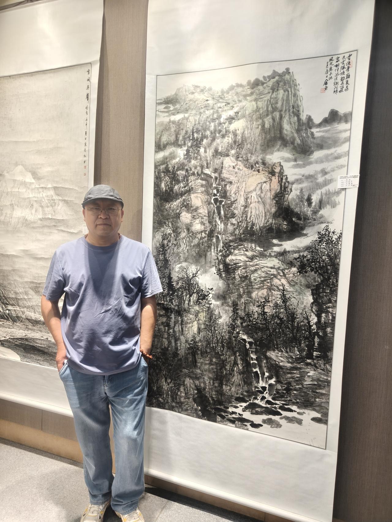 展示一下你的绘画作品我的两张山水画