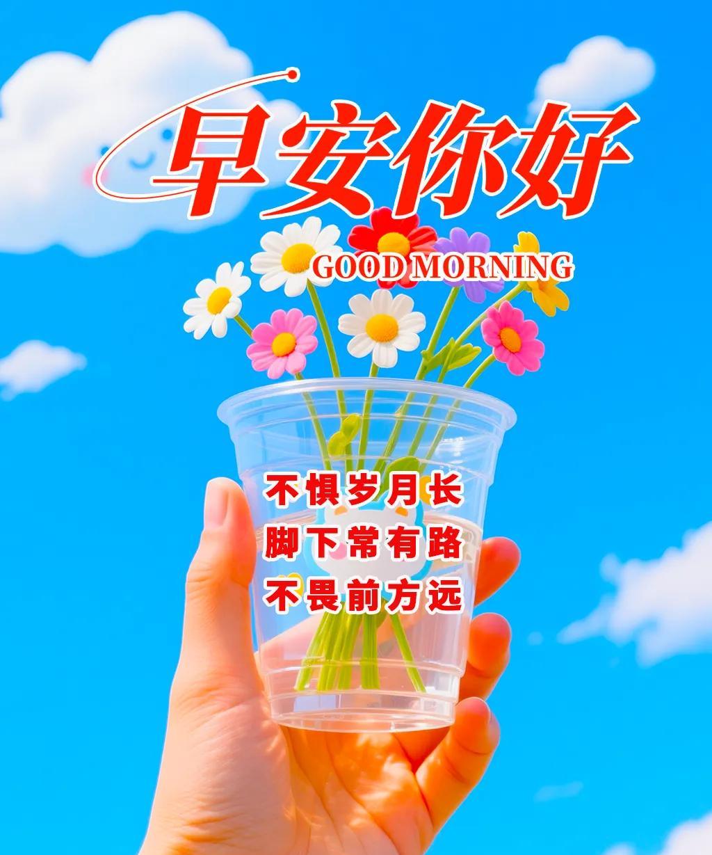 晨光破晓绽华芒，为您捎来福运长。清风轻拂心欢畅，温馨问候暖心房。愿您生活