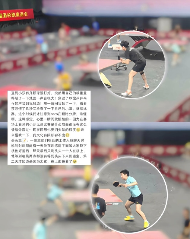 莎莎和王楚钦成都封训的小故事，每一个成绩背后都会有数不清的汗水。这是成都封训