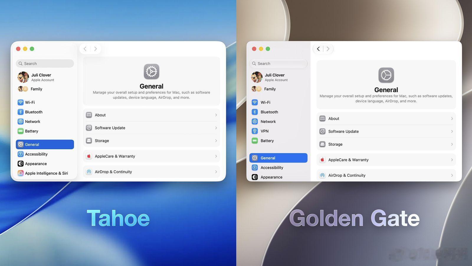 液态玻璃界面随macOSTahoe系统推出之初，Apple就因这套设计在Ma