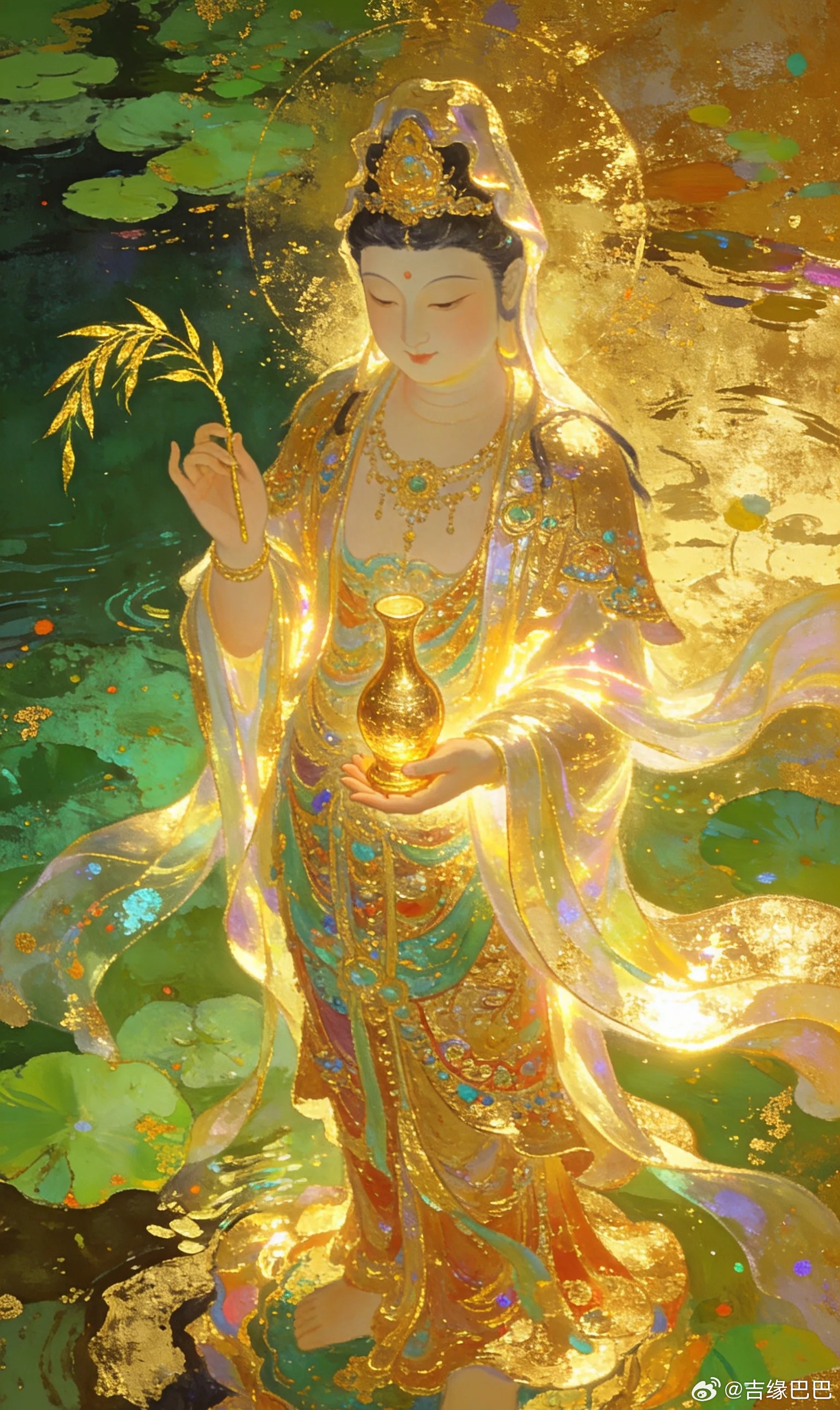 向南无大慈大悲救苦救难观音菩萨祈愿：平安吉祥，无灾无难。见者吉祥，消灾，增福。