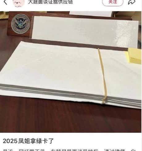 网红罗玉凤（凤姐）近日通过纽约移民上诉法庭的裁决，正式获得美国绿卡。此前，她因证