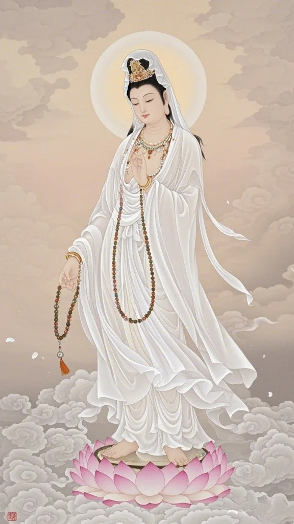 菩萨垂念，得福无量，吉祥平安！