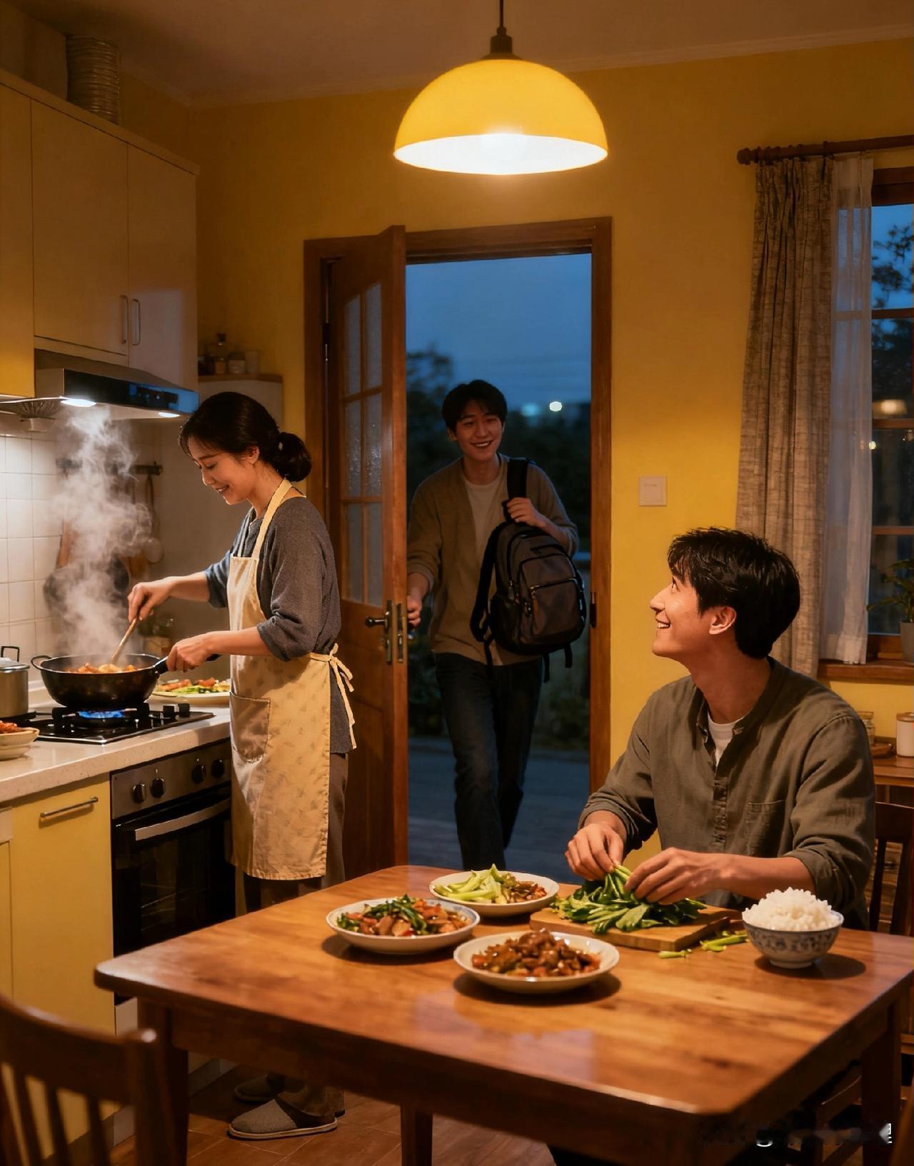 不用事事完美，家人之间互相包容着小毛病，遇事有商有量，不冷战不指责。难过时有人撑