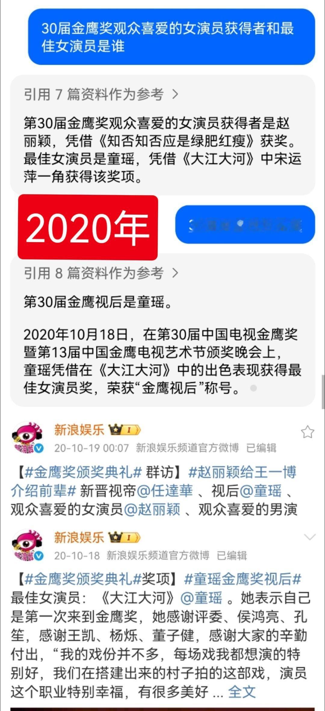 近年历届金鹰奖视后丽芬就这么顾头不顾腚，那么我请问2020年和2016年拿的是