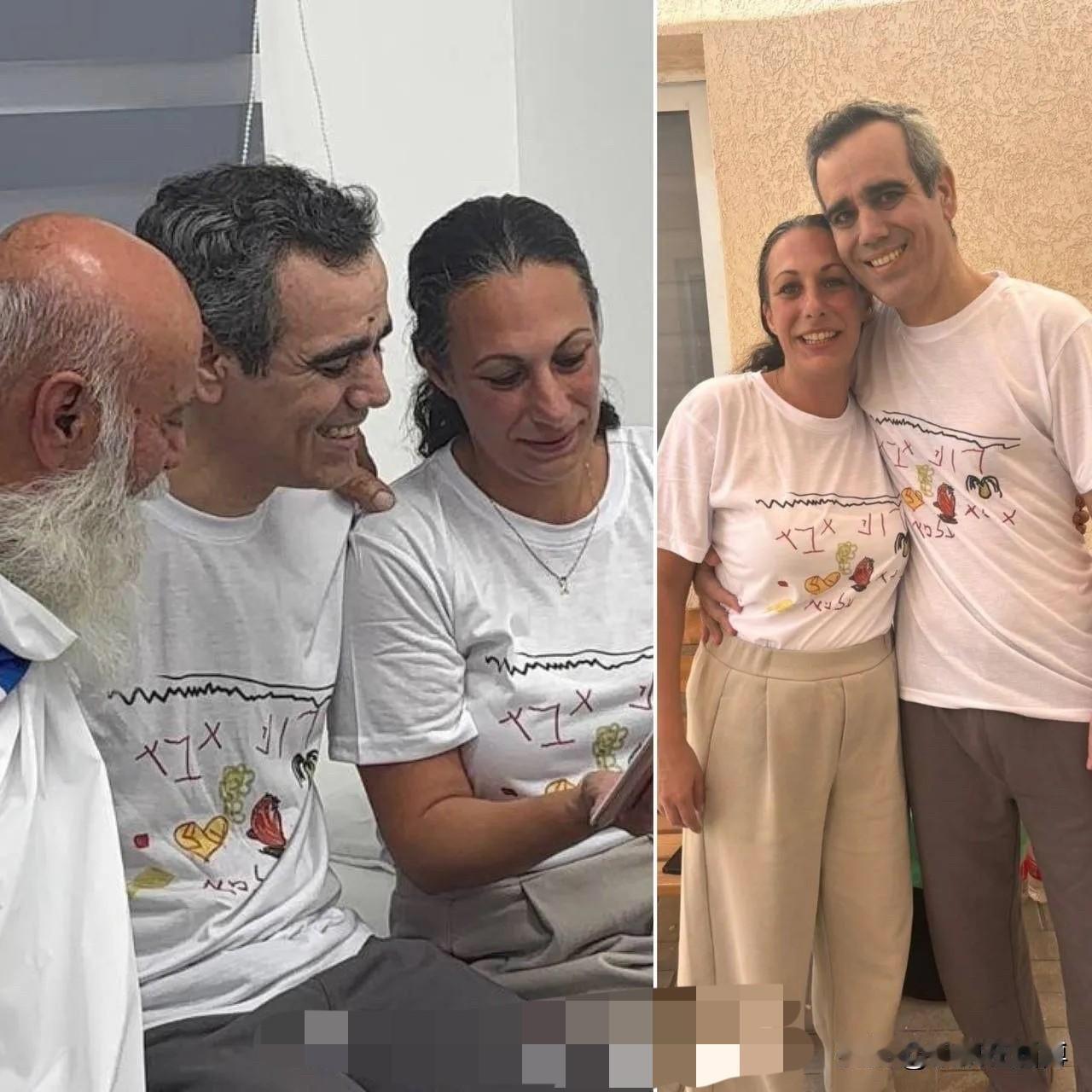 看到这几个以色列被释放的人质，那种劫后余生的庆幸，与原本的幸福生活形成鲜明对