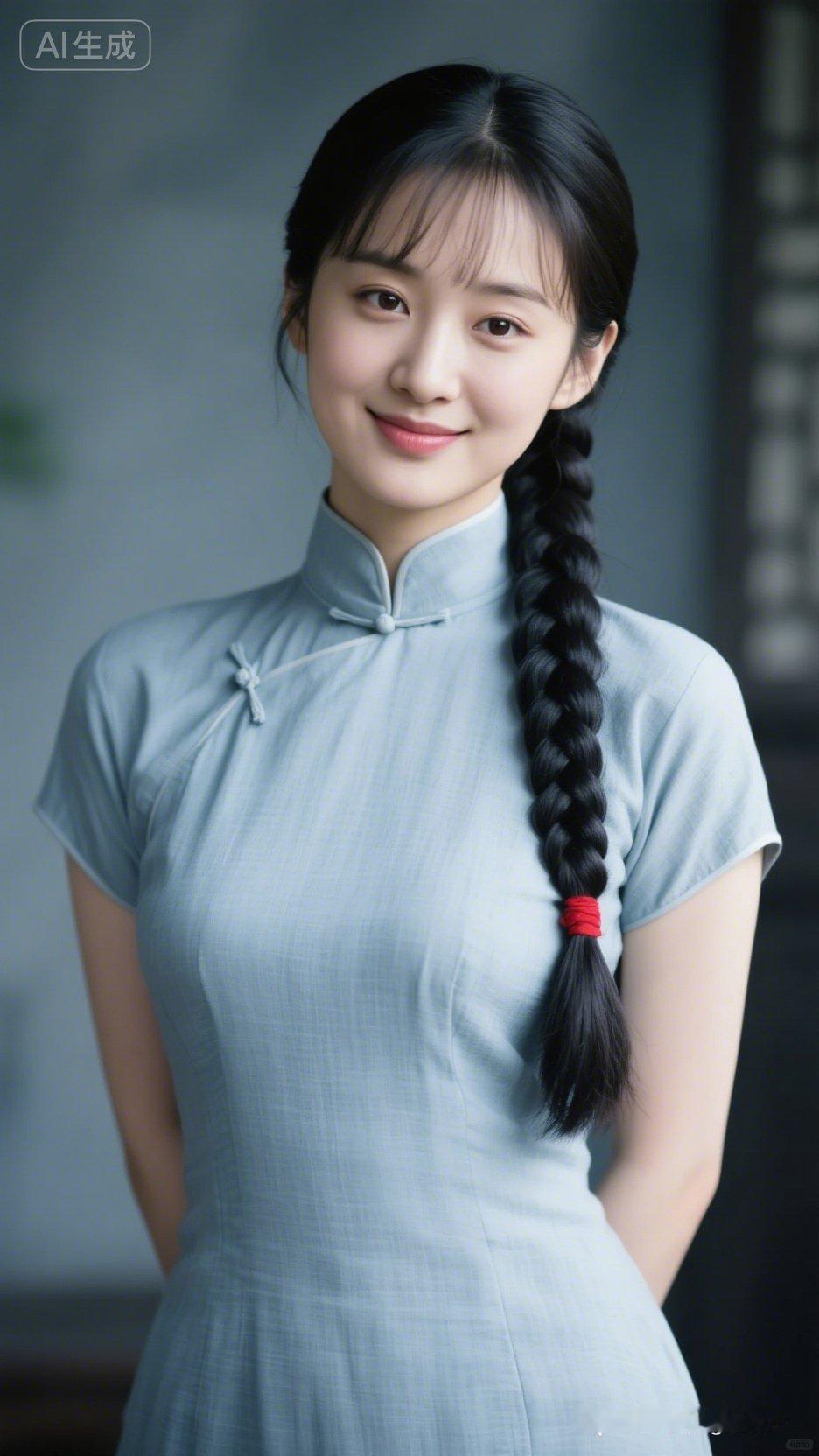 清新淡雅的旗袍，温婉的笑容，让人心旷神怡。