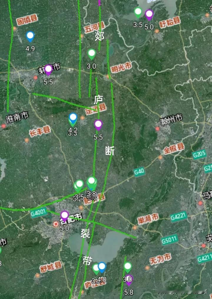 郯庐断裂带安徽合肥市肥东县第七次发生地震，16日18时52分合肥市肥东发生3.7