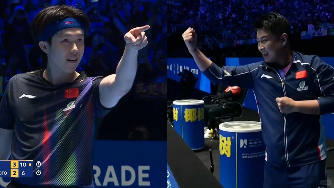 王皓特别好玩，大家在现场喊“王楚钦你最棒”的时候他让大家叫大声点，王楚钦夺冠后和