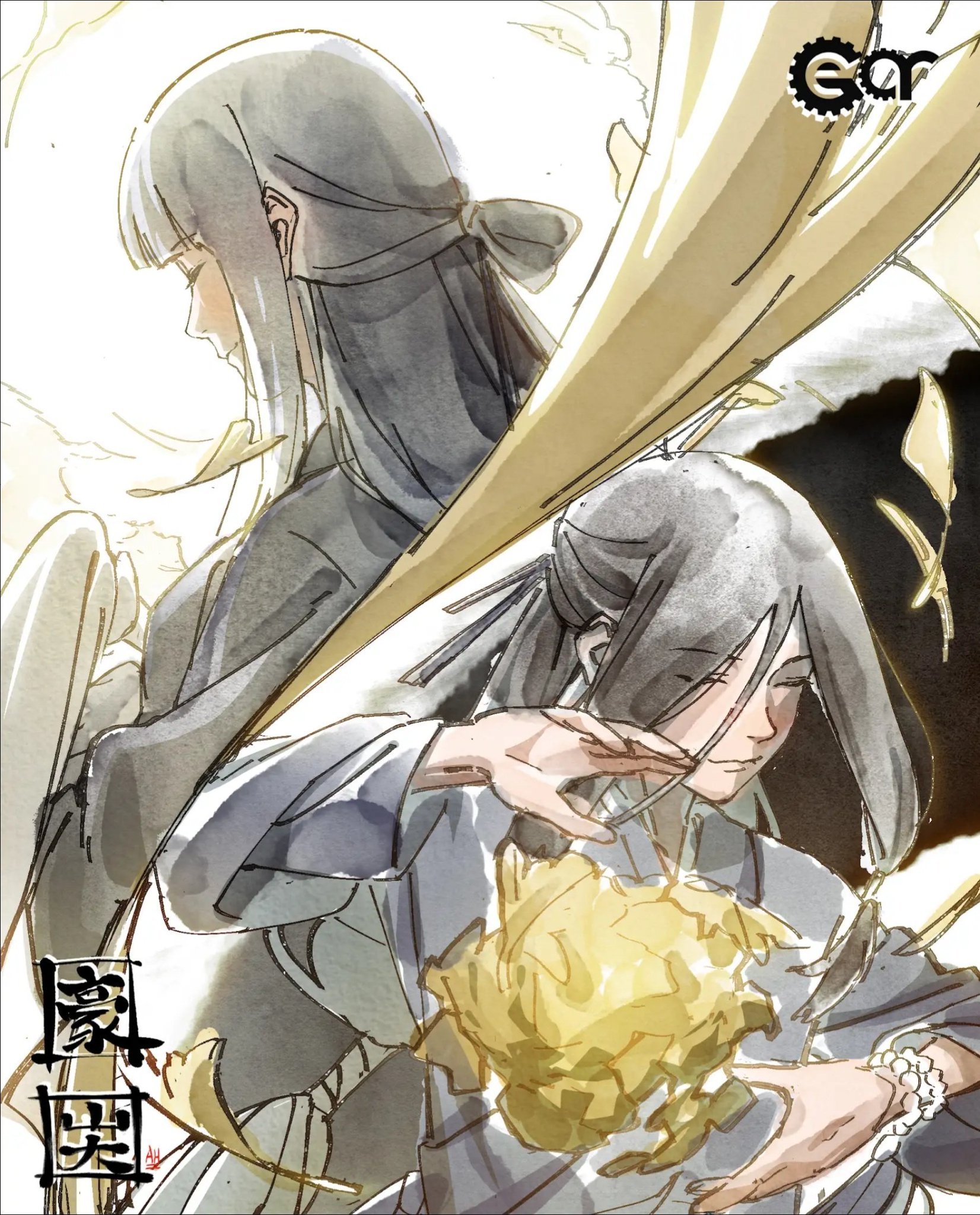 官方画师黄成希绘制的宣传火影忍者手游pv新插图🎉！是雏田和花火[抱抱]火