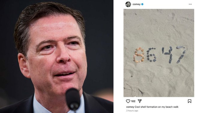 更新-前联邦调查局局长詹姆斯·科米因在Instagram上“8647”贝壳帖