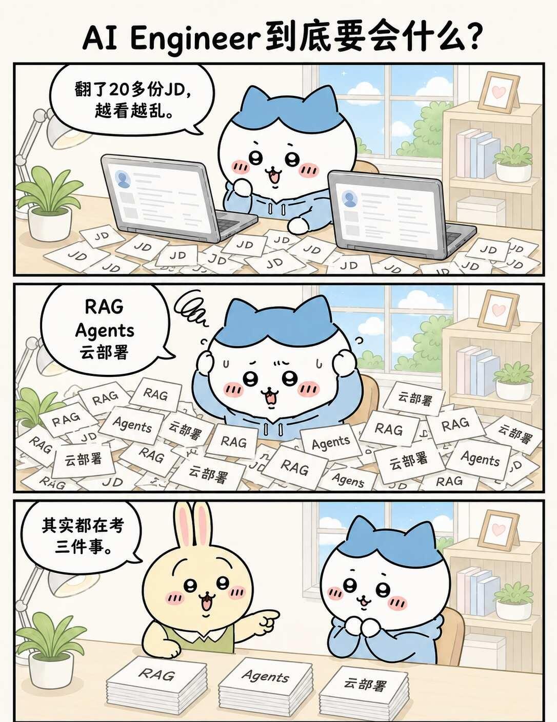 看懂AIEngineer学什么|漫画版翻AIEngineer的JD，