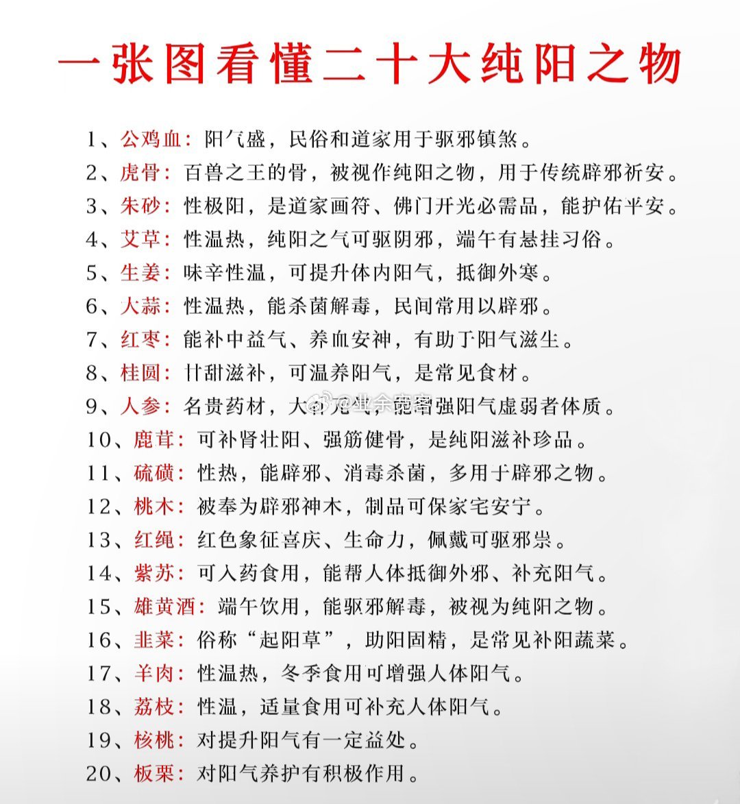 二十大纯阳之物