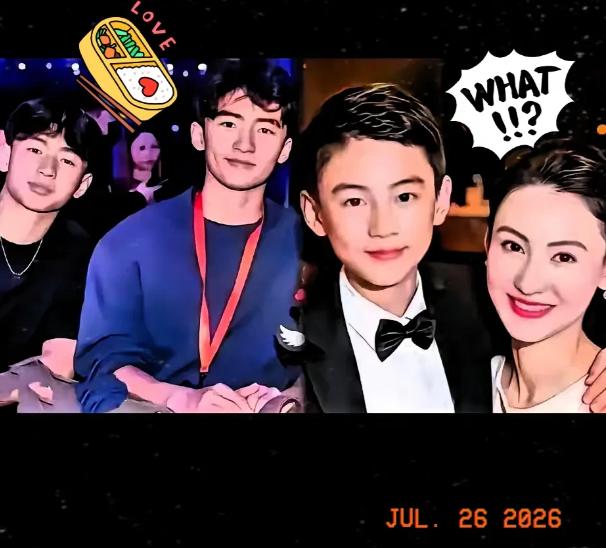 藏了8年的小儿子，正脸一曝光，全网都炸了锅。 这哪是像妈，这简直就是复刻。大
