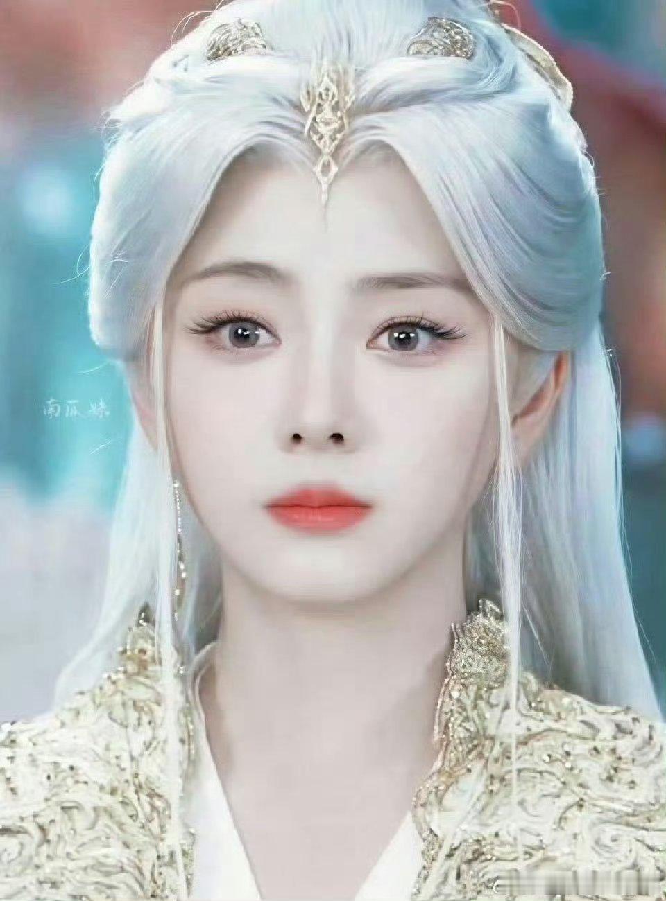 谭松韵逍遥神女造型感觉像古早的神女谁懂，冰清玉洁好美