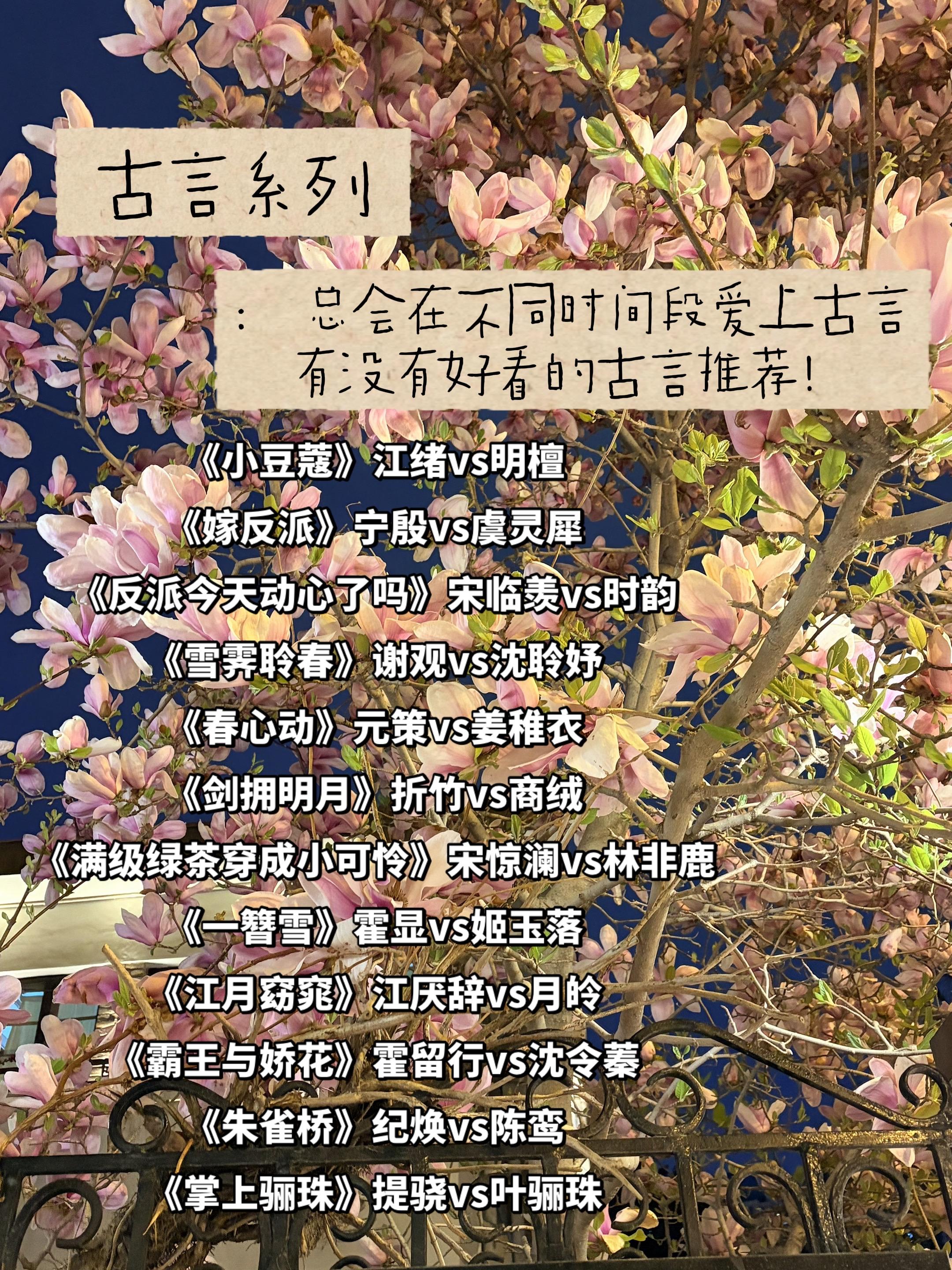 总是会在不同时间段爱上看古言