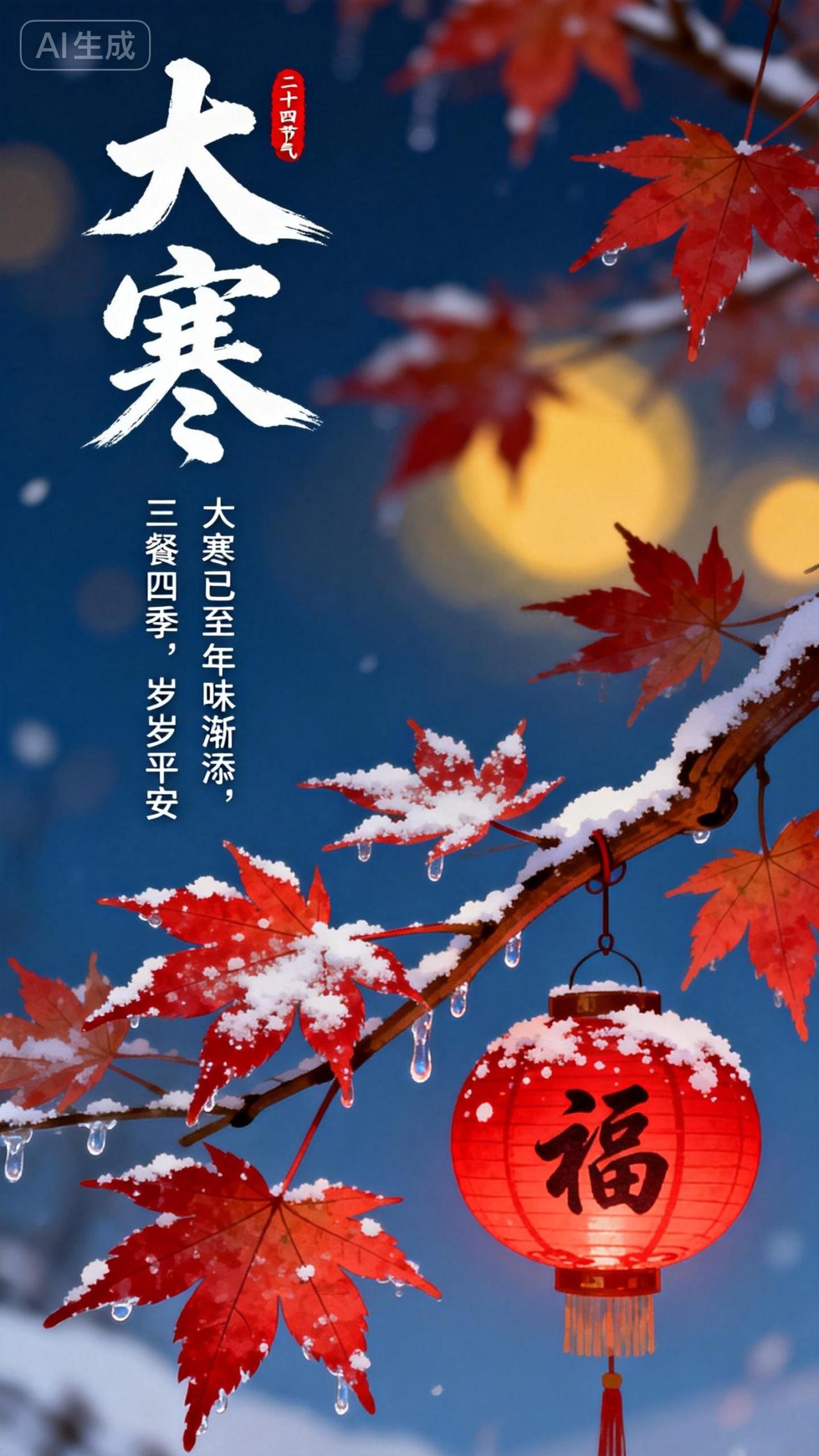 大寒至，岁末暖今日大寒，二十四节气的最后一站，带着深冬的凛冽如期而至。