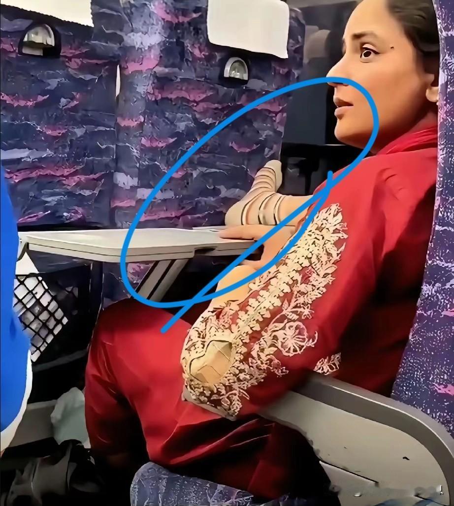 在高铁上，发生了一件让人匪夷所思的事情。一印度年轻女子上了高铁后，脚就