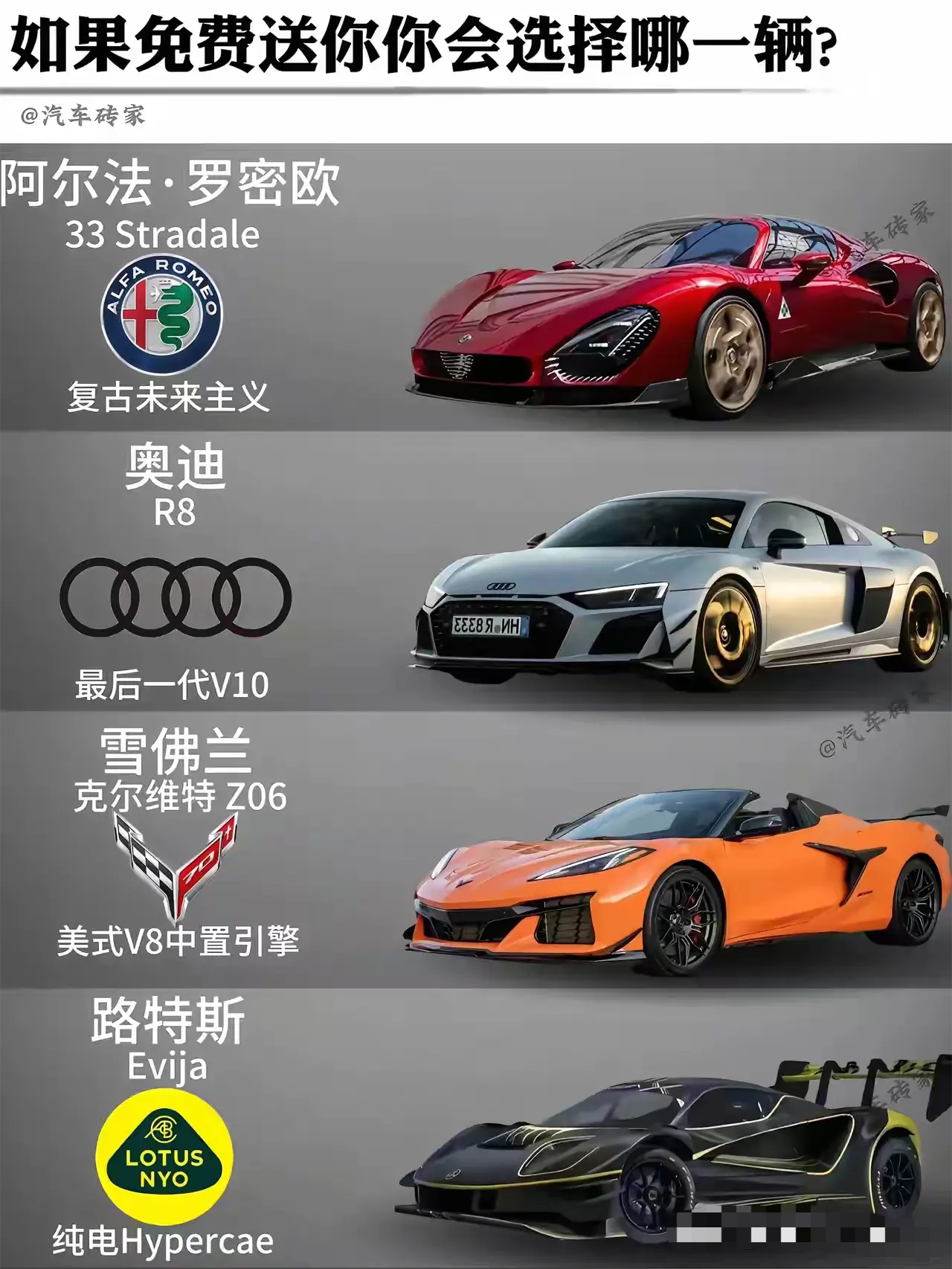 天上掉馅饼！四辆神车任选，你的终极答案是？