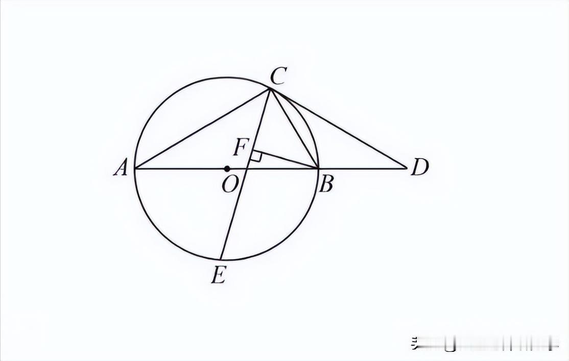 中考数学必刷题，几何题：如图所示，在△ADC中，AC=CD，∠D=30°，点B