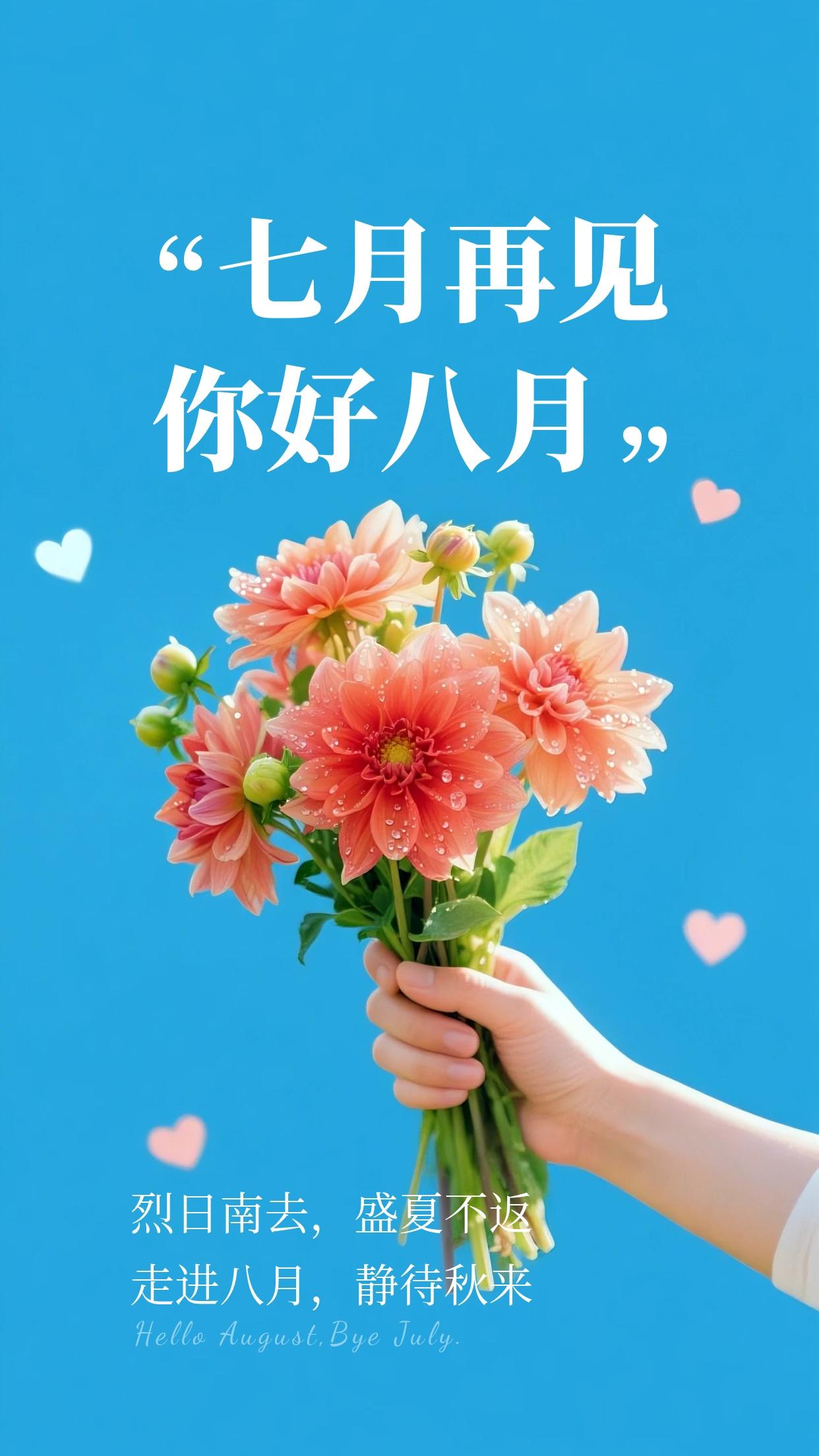 8月1日清晨早安，崭新八月如约而至！伴着一池荷花清风开启周六时光，告别七月所有遗