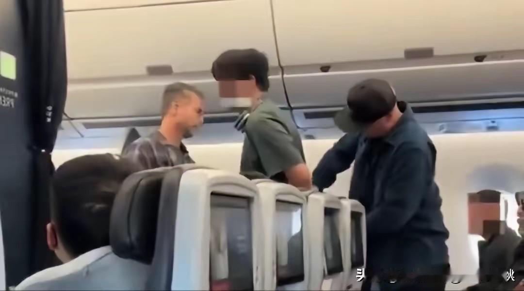 这下满意了，一家三口被遣返上海飞洛杉矶飞机上打人事件结局舒适这个男人也太嚣张