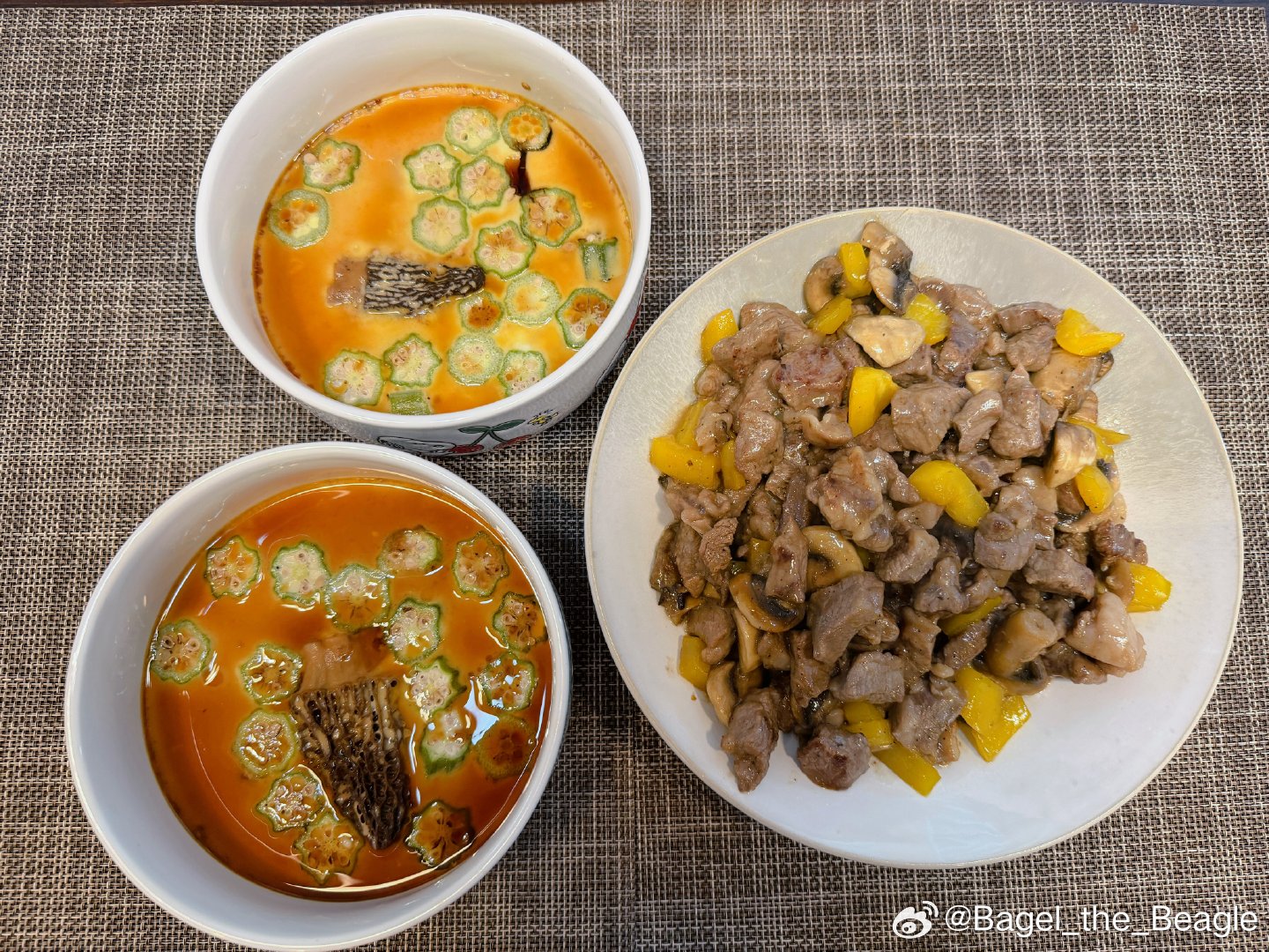 贝家晚饭秋葵蒸蛋好好吃