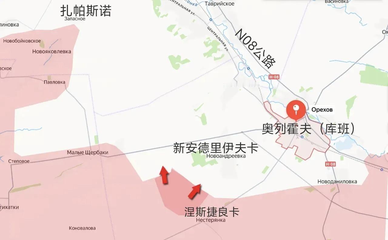 俄军第聂伯集群在扎波罗热州继续向奥列霍夫（库班）推进。凭借强大的火力，位于涅斯捷