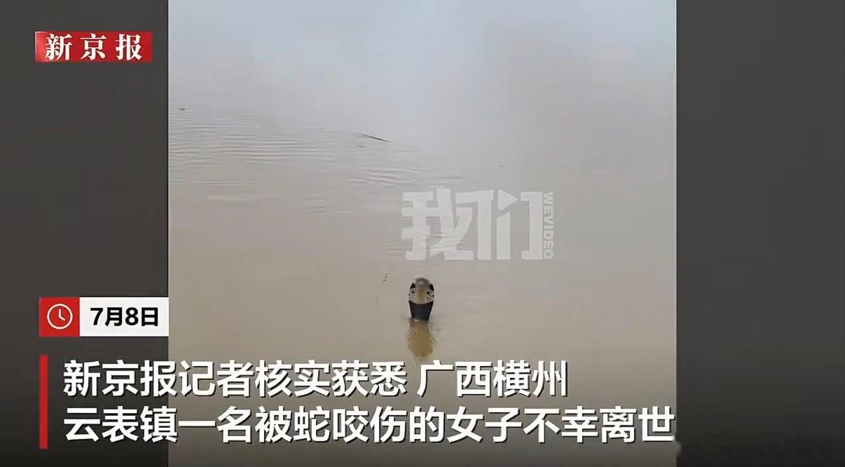 广西横州一被蛇咬伤女子不幸离世这个大姐躲过了洪水，却没能躲过毒蛇！6号晚上被咬伤