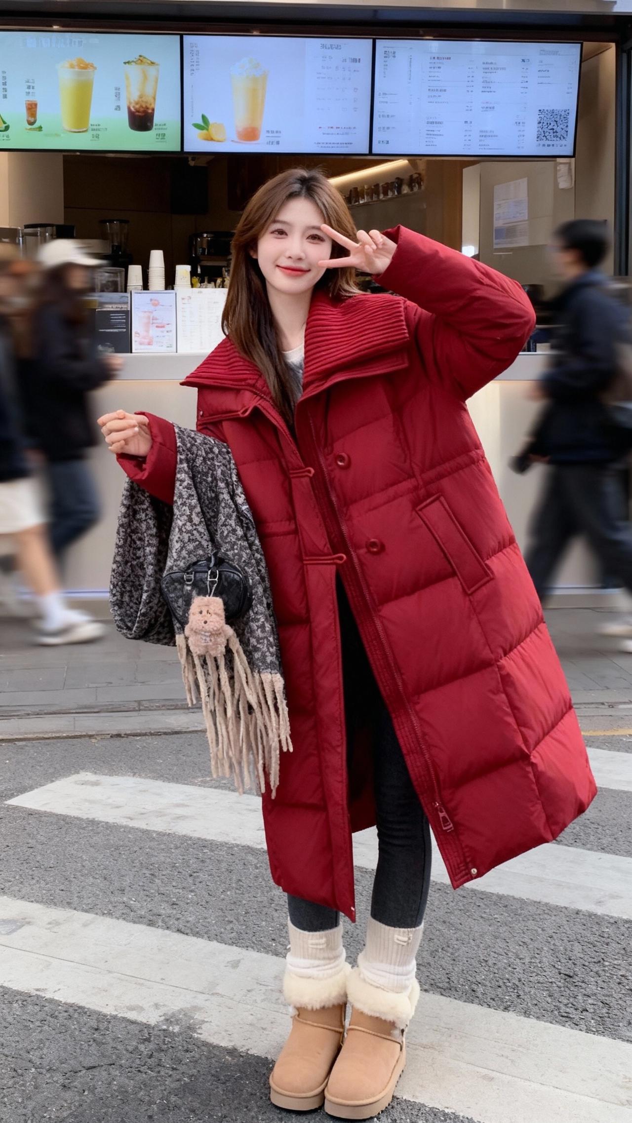 ootd穿搭分享日常通勤穿搭过年穿搭今天穿什么羽绒服