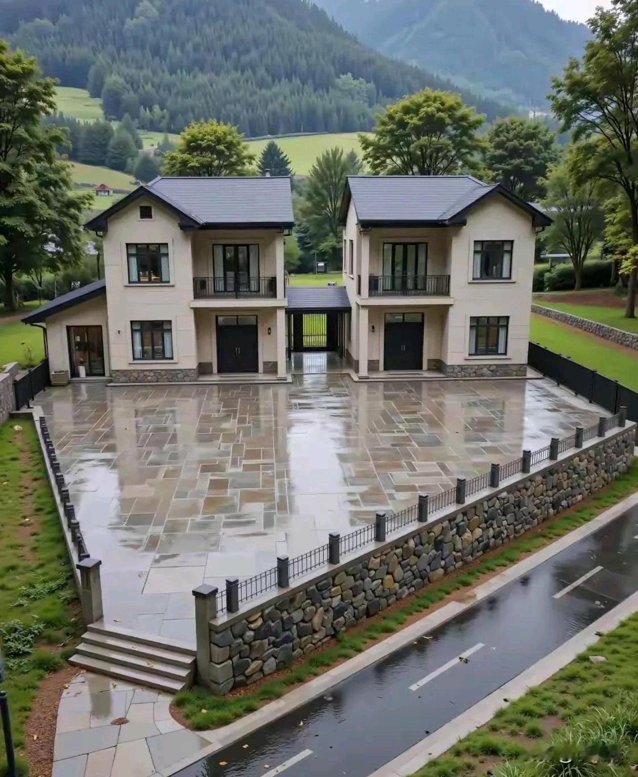 在村里盖一栋这样的房子也挺自在