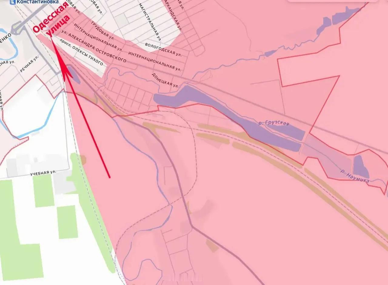 俄军已占领顿河康斯坦丁诺夫卡东南部的所谓“铁路环线”，该环线一直延伸到此前已被俄