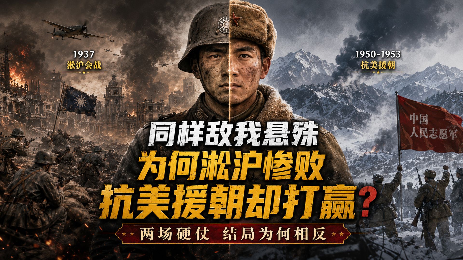 同样是装备落后，淞沪会战为何越打越惨，抗美援朝却能打赢？