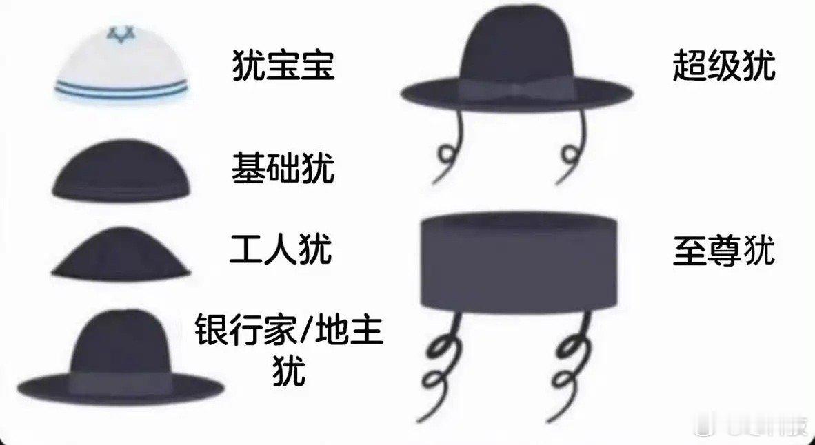 有网友划分了犹太人的等级，突然想到了当时这个图