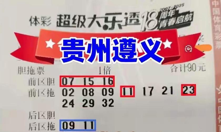 921万头奖来啦！贵州彩友精准胆拖复式全中5+2，前区定位3胆全中，剩余10个拖