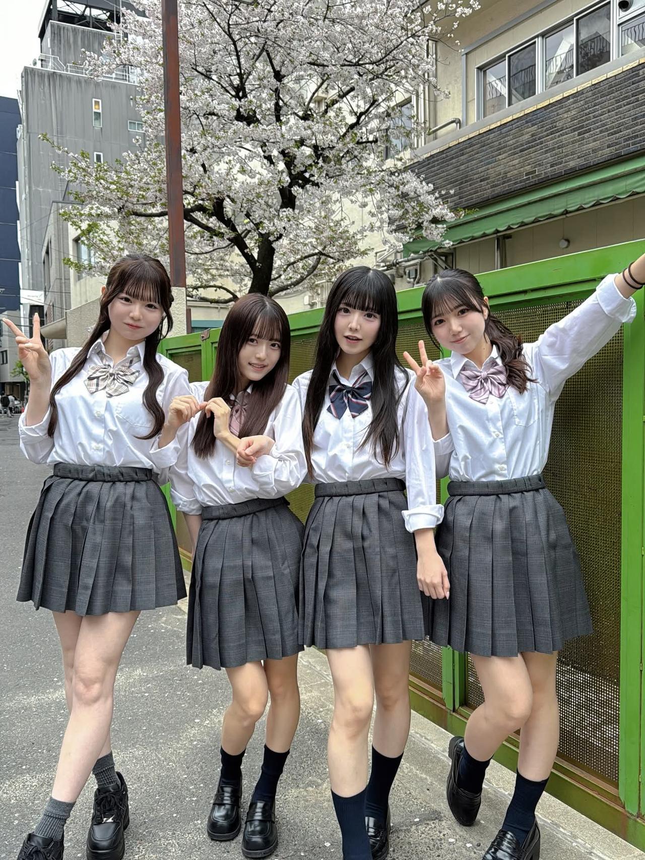 这四个樱花妹以你的审美哪个最好看？